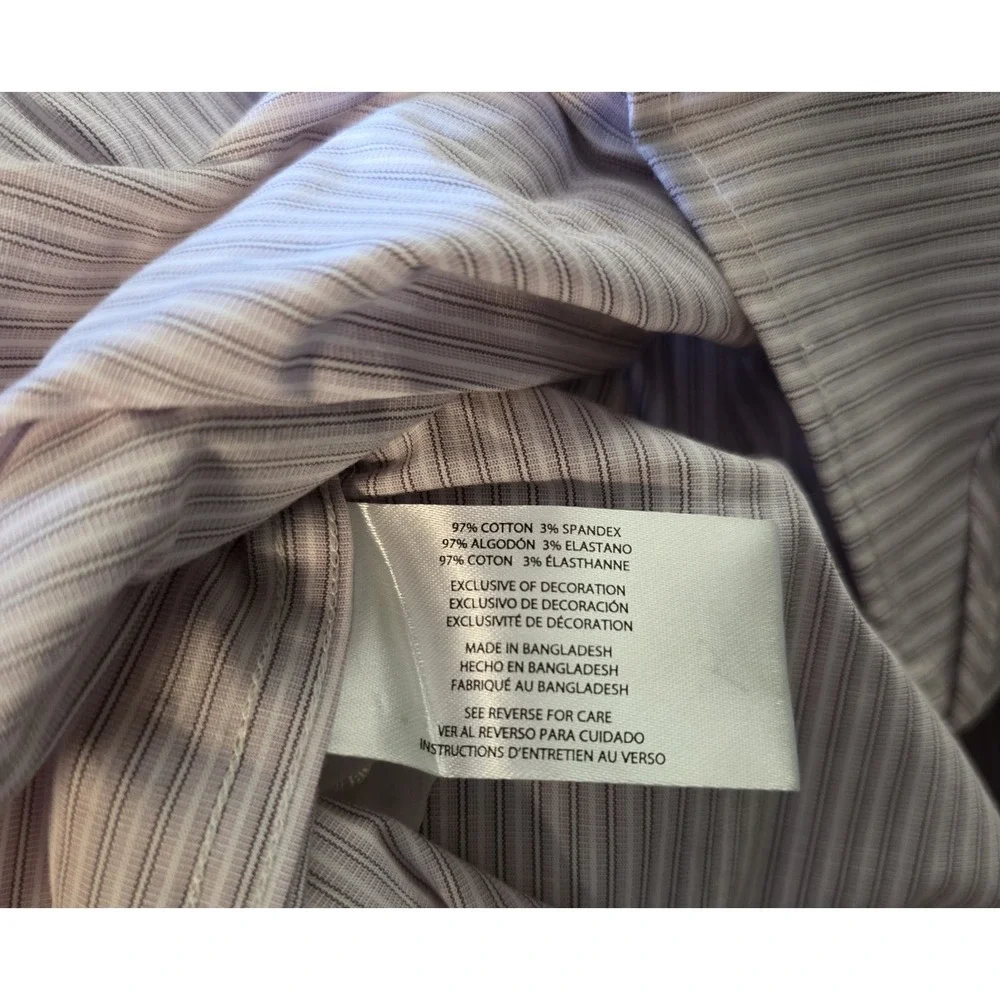 Banana Republic Men's Slim Fit Long Sleeve Poplin Dress‎ Shirt  Purple  XL
